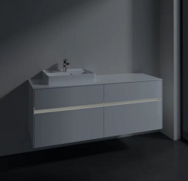 Тумба под раковину Villeroy & Boch Collaro 140х50 см с подсветкой МДФ глянцевый белый C074B0DH