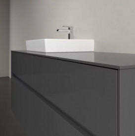 Тумба под раковину Villeroy & Boch Collaro 140х50 см с подсветкой МДФ глянцевый серый C074B0FP