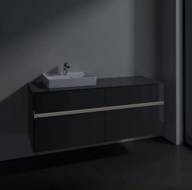 Тумба под раковину Villeroy & Boch Collaro 140х50 см с подсветкой МДФ глянцевый серый C074B0FP