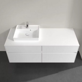 Тумба под раковину Villeroy & Boch Collaro 140х50 см с подсветкой ДСП матовый белый C074B0MS