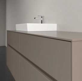 Тумба под раковину Villeroy & Boch Collaro 140х50 см с подсветкой ДСП трюфель серый C074B0VG