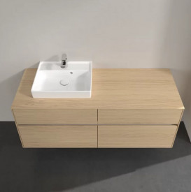 Тумба под раковину Villeroy & Boch Collaro 140х50 см с подсветкой ДСП северный дуб C074B0VJ