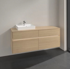 Тумба под раковину Villeroy & Boch Collaro 140х50 см с подсветкой ДСП северный дуб C074B0VJ