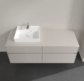 Тумба под раковину Villeroy & Boch Collaro 140х50 см с подсветкой ДСП мягкий серый C074B0VK