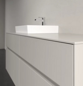 Тумба под раковину Villeroy & Boch Collaro 140х50 см с подсветкой ДСП мягкий серый C074B0VK