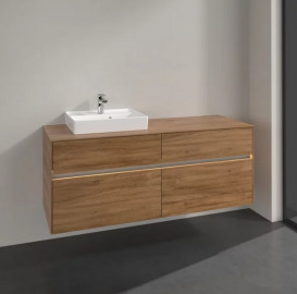 Тумба под раковину Villeroy & Boch Collaro 140х50 см с подсветкой ДСП дуб канзас C074B0RH