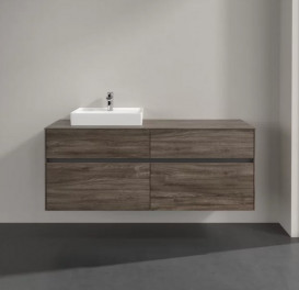 Тумба під раковину Villeroy & Boch Collaro 140х50 см із підсвічуванням ДСП кам'яний дуб C074B0RK