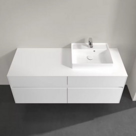 Тумба під раковину Villeroy & Boch Collaro 140х50 см із підсвічуванням ДСП матовий білий C075B0MS