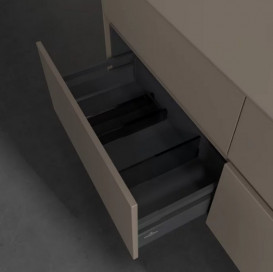 Тумба под раковину Villeroy & Boch Collaro 140х50 см с подсветкой ДСП трюфель серый C075B0VG