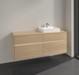 Тумба под раковину Villeroy & Boch Collaro 140х50 см с подсветкой ДСП северный дуб C075B0VJ