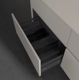 Тумба під раковину Villeroy & Boch Collaro 140х50 см із підсвічуванням ДСП м'який сірий C075B0VK