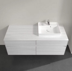 Тумба під раковину Villeroy & Boch Collaro 140х50 см із підсвічуванням ДСП біле дерево C075B0E8