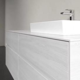 Тумба під раковину Villeroy & Boch Collaro 140х50 см із підсвічуванням ДСП біле дерево C075B0E8