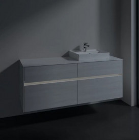 Тумба під раковину Villeroy & Boch Collaro 140х50 см із підсвічуванням ДСП біле дерево C075B0E8