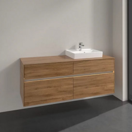 Тумба під раковину Villeroy & Boch Collaro 140х50 см із підсвічуванням ДСП дуб канзас C075B0RH