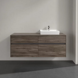 Тумба под раковину Villeroy & Boch Collaro 140х50 см с подсветкой ДСП каменный дуб C075B0RK