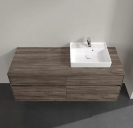 Тумба под раковину Villeroy & Boch Collaro 140х50 см с подсветкой ДСП каменный дуб C075B0RK