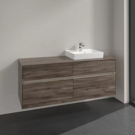 Тумба под раковину Villeroy & Boch Collaro 140х50 см с подсветкой ДСП каменный дуб C075B0RK