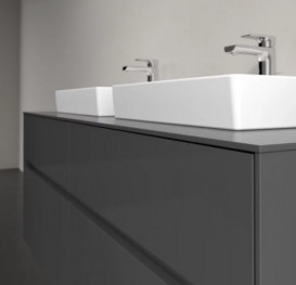 Тумба под раковину Villeroy & Boch Collaro 140х50 см с подсветкой МДФ глянцевый серый C076B0FP