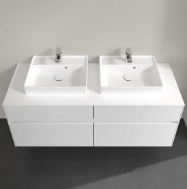 Тумба под раковину Villeroy & Boch Collaro 140х50 см с подсветкой ДСП матовый белый C076B0MS