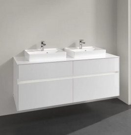 Тумба под раковину Villeroy & Boch Collaro 140х50 см с подсветкой ДСП матовый белый C076B0MS