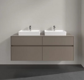 Тумба під раковину Villeroy & Boch Collaro 140х50 см із підсвічуванням ДСП трюфель сірий C076B0VG