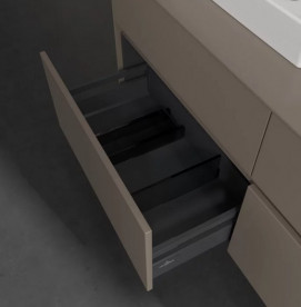 Тумба під раковину Villeroy & Boch Collaro 140х50 см із підсвічуванням ДСП трюфель сірий C076B0VG
