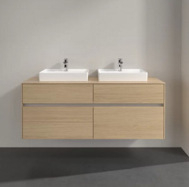 Тумба под раковину Villeroy & Boch Collaro 140х50 см с подсветкой ДСП северный дуб C076B0VJ