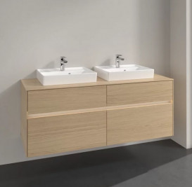 Тумба под раковину Villeroy & Boch Collaro 140х50 см с подсветкой ДСП северный дуб C076B0VJ