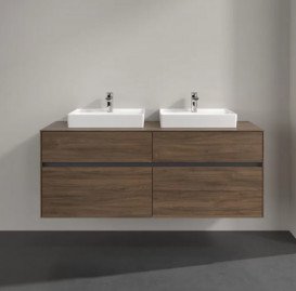 Тумба под раковину Villeroy & Boch Collaro 140х50 см с подсветкой ДСП дуб аризона C076B0VH