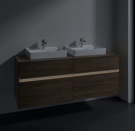 Тумба под раковину Villeroy & Boch Collaro 140х50 см с подсветкой ДСП дуб аризона C076B0VH