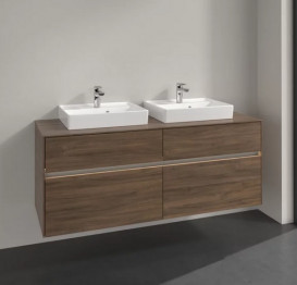 Тумба под раковину Villeroy & Boch Collaro 140х50 см с подсветкой ДСП дуб аризона C076B0VH