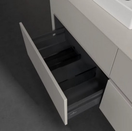 Тумба под раковину Villeroy & Boch Collaro 140х50 см с подсветкой ДСП мягкий серый C076B0VK