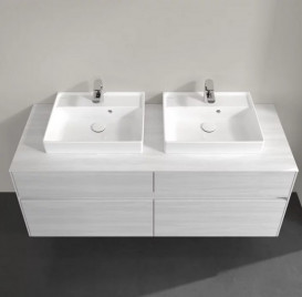 Тумба під раковину Villeroy & Boch Collaro 140х50 см із підсвічуванням ДСП біле дерево C076B0E8