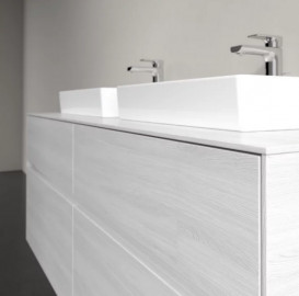 Тумба під раковину Villeroy & Boch Collaro 140х50 см із підсвічуванням ДСП біле дерево C076B0E8