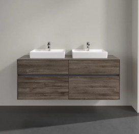 Тумба под раковину Villeroy & Boch Collaro 140х50 см с подсветкой ДСП каменный дуб C076B0RK