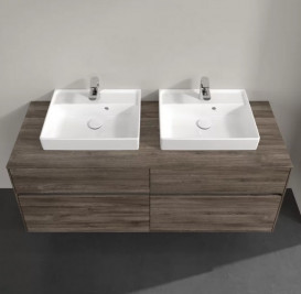 Тумба под раковину Villeroy & Boch Collaro 140х50 см с подсветкой ДСП каменный дуб C076B0RK