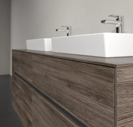 Тумба под раковину Villeroy & Boch Collaro 140х50 см с подсветкой ДСП каменный дуб C076B0RK