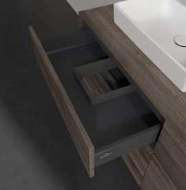 Тумба под раковину Villeroy & Boch Collaro 140х50 см с подсветкой ДСП каменный дуб C076B0RK