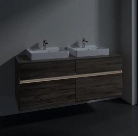 Тумба под раковину Villeroy & Boch Collaro 140х50 см с подсветкой ДСП каменный дуб C076B0RK