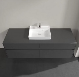 Тумба під раковину Villeroy & Boch Collaro 160х50 см із підсвічуванням МДФ глянсовий сірий C077B0FP