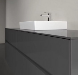 Тумба під раковину Villeroy & Boch Collaro 160х50 см із підсвічуванням МДФ глянсовий сірий C077B0FP