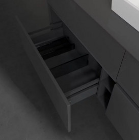 Тумба під раковину Villeroy & Boch Collaro 160х50 см із підсвічуванням МДФ глянсовий сірий C077B0FP