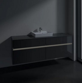 Тумба під раковину Villeroy & Boch Collaro 160х50 см із підсвічуванням МДФ глянсовий сірий C077B0FP