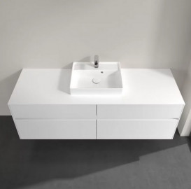 Тумба під раковину Villeroy & Boch Collaro 160х50 см із підсвічуванням ДСП матовий білий C077B0MS