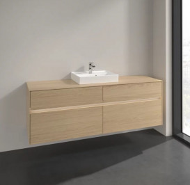 Тумба під раковину Villeroy & Boch Collaro 160х50 см із підсвічуванням ДСП північний дуб C077B0VJ