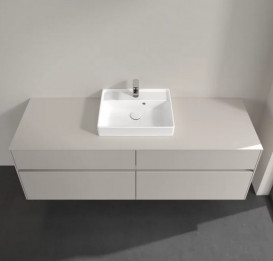 Тумба под раковину Villeroy & Boch Collaro 160х50 см с подсветкой ДСП мягкий серый C077B0VK