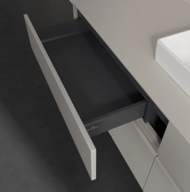 Тумба под раковину Villeroy & Boch Collaro 160х50 см с подсветкой ДСП мягкий серый C077B0VK