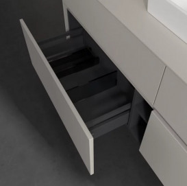 Тумба под раковину Villeroy & Boch Collaro 160х50 см с подсветкой ДСП мягкий серый C077B0VK