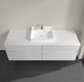 Тумба під раковину Villeroy & Boch Collaro 160х50 см із підсвічуванням ДСП біле дерево C077B0E8